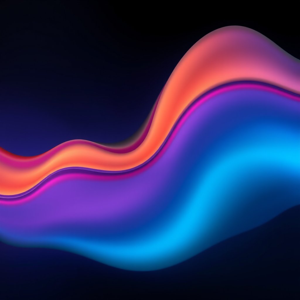 a smooth colorful gradient with flowing liquid shapes, moody lighting, high contrast, fine art photography