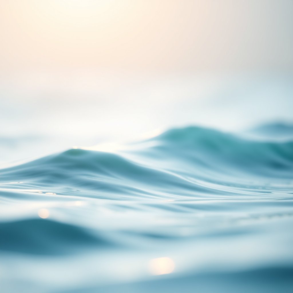 a minimal abstract background with soft waves, soft natural light, shallow depth of field, bokeh