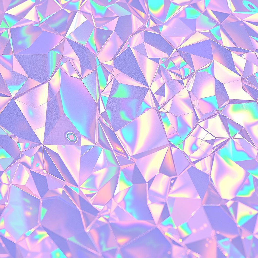 a holographic iridescent texture with light reflections, highly detailed, 8k, professional photography, sharp focus