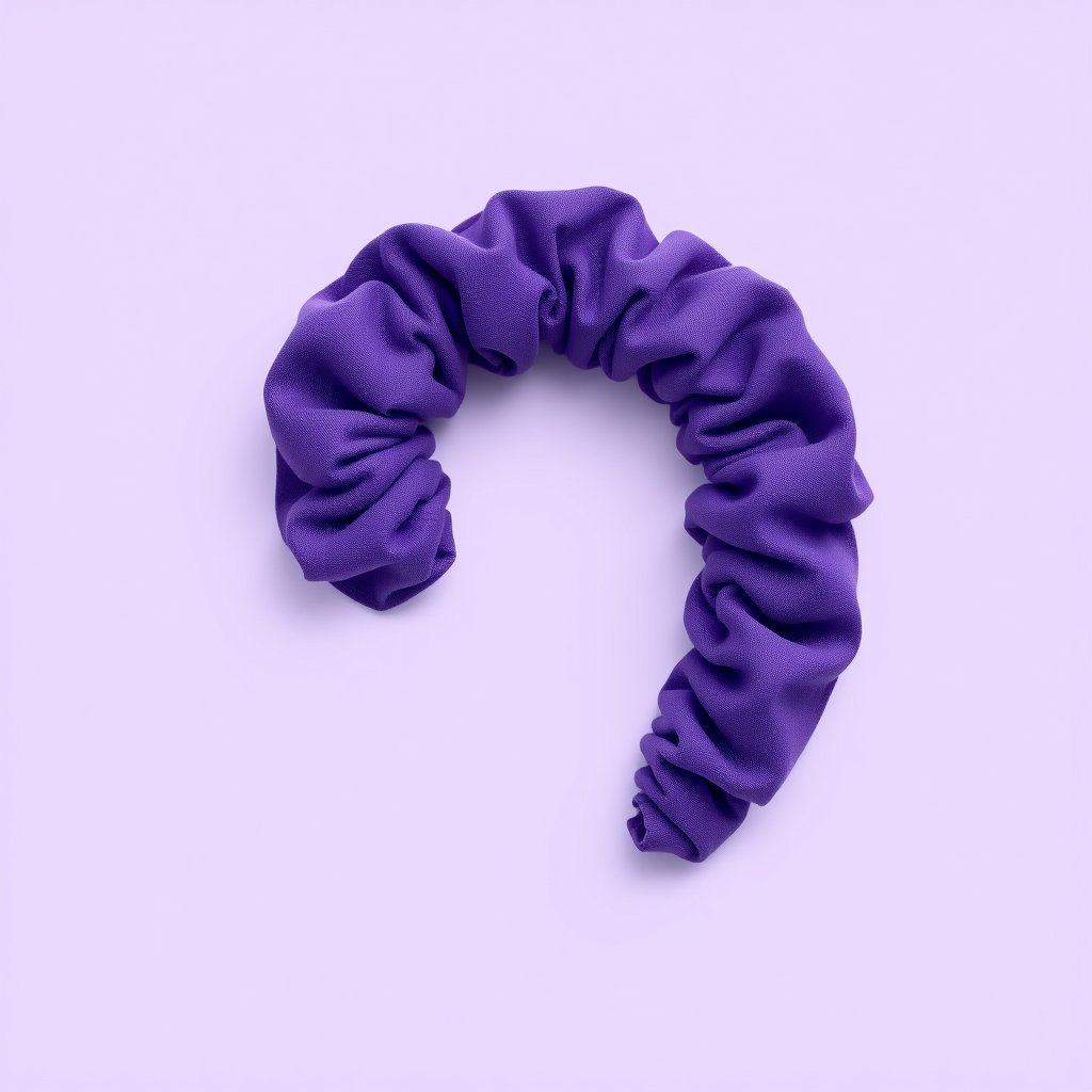 top view
purple scrunchie
no background, highly detailed, 8k, professional photography, sharp focus