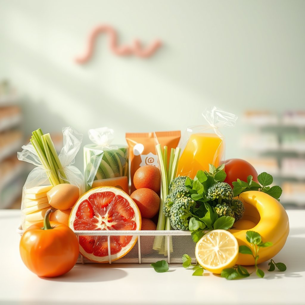 food grocery item product fresh, bright and airy, pastel tones, dreamy aesthetic