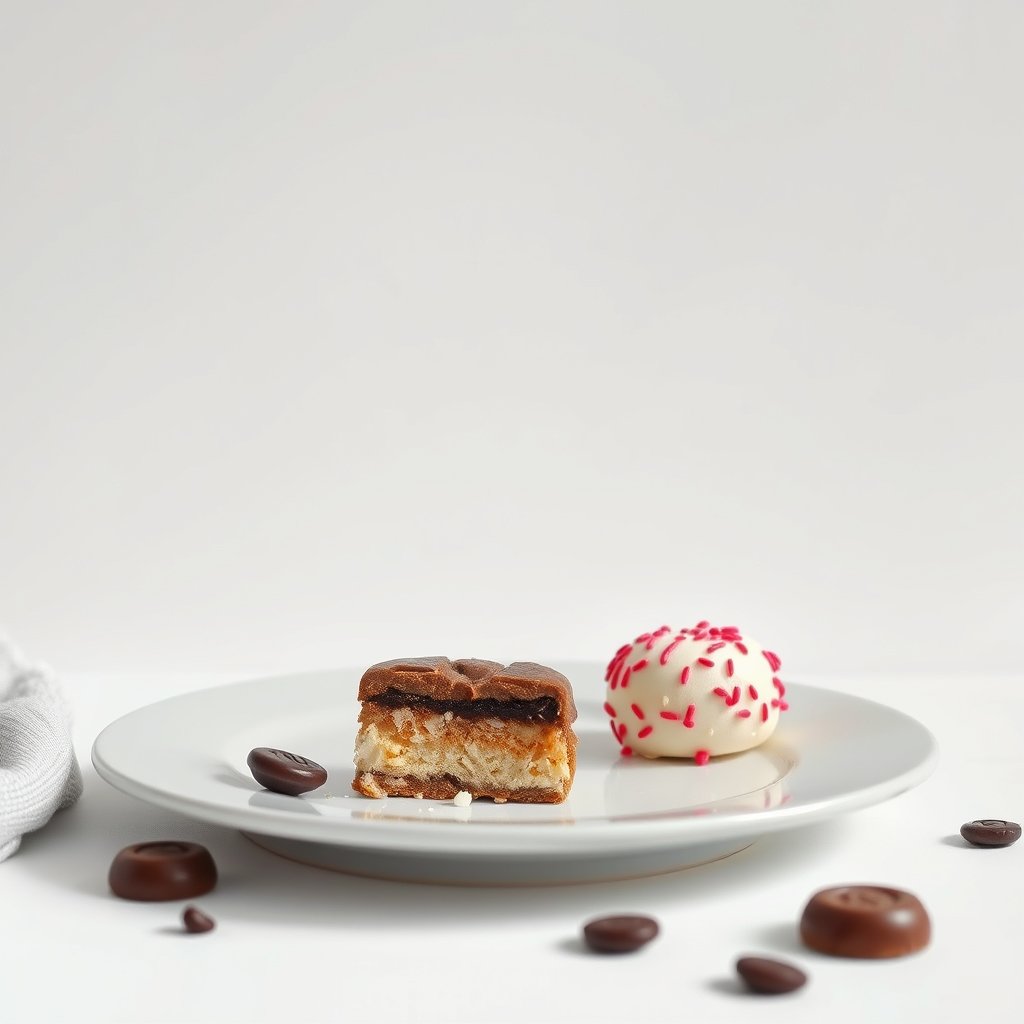 food sweets dessert candy chocolate, minimalist composition, clean background, elegant