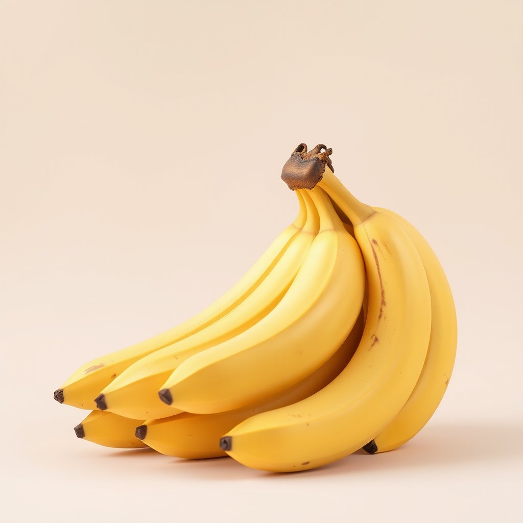 image of a dozen of bananas, bright and airy, pastel tones, dreamy aesthetic