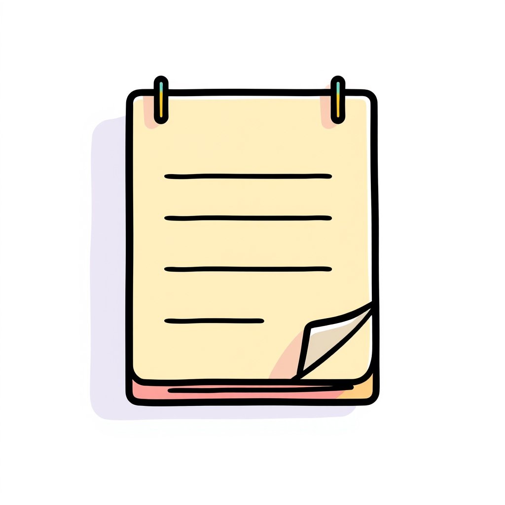 notepad icon colorable, bright and airy, pastel tones, dreamy aesthetic