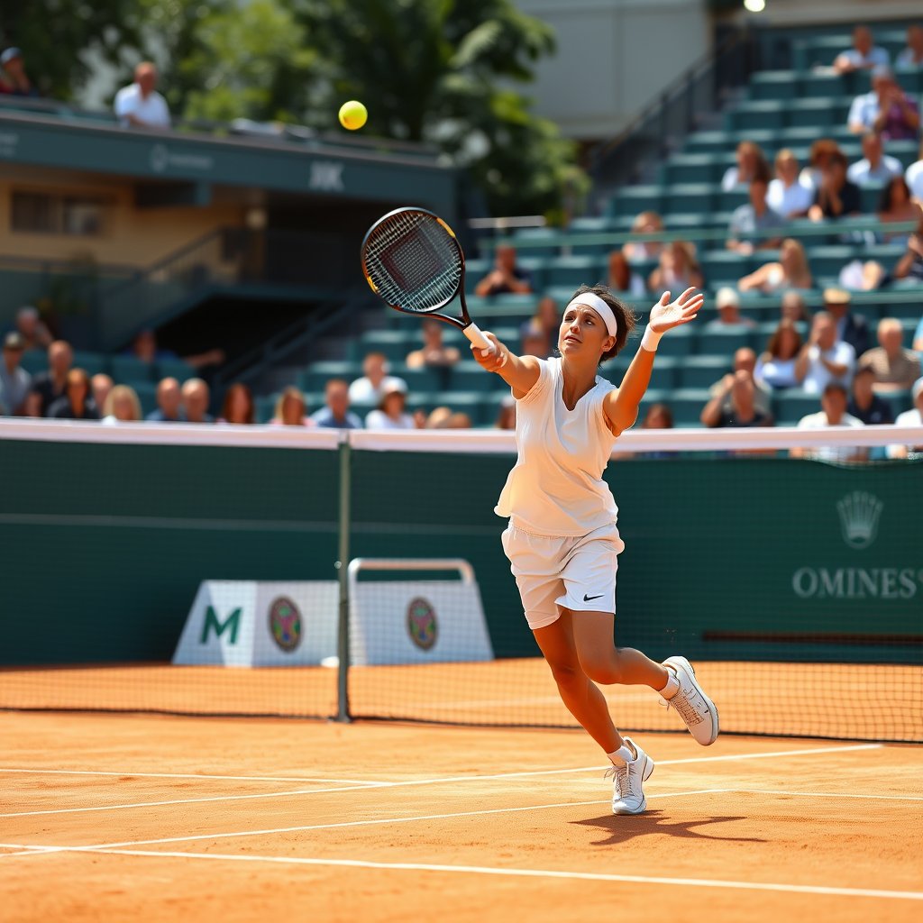 a tennis player serving on a clay court, highly detailed, 8k, professional photography, sharp focus