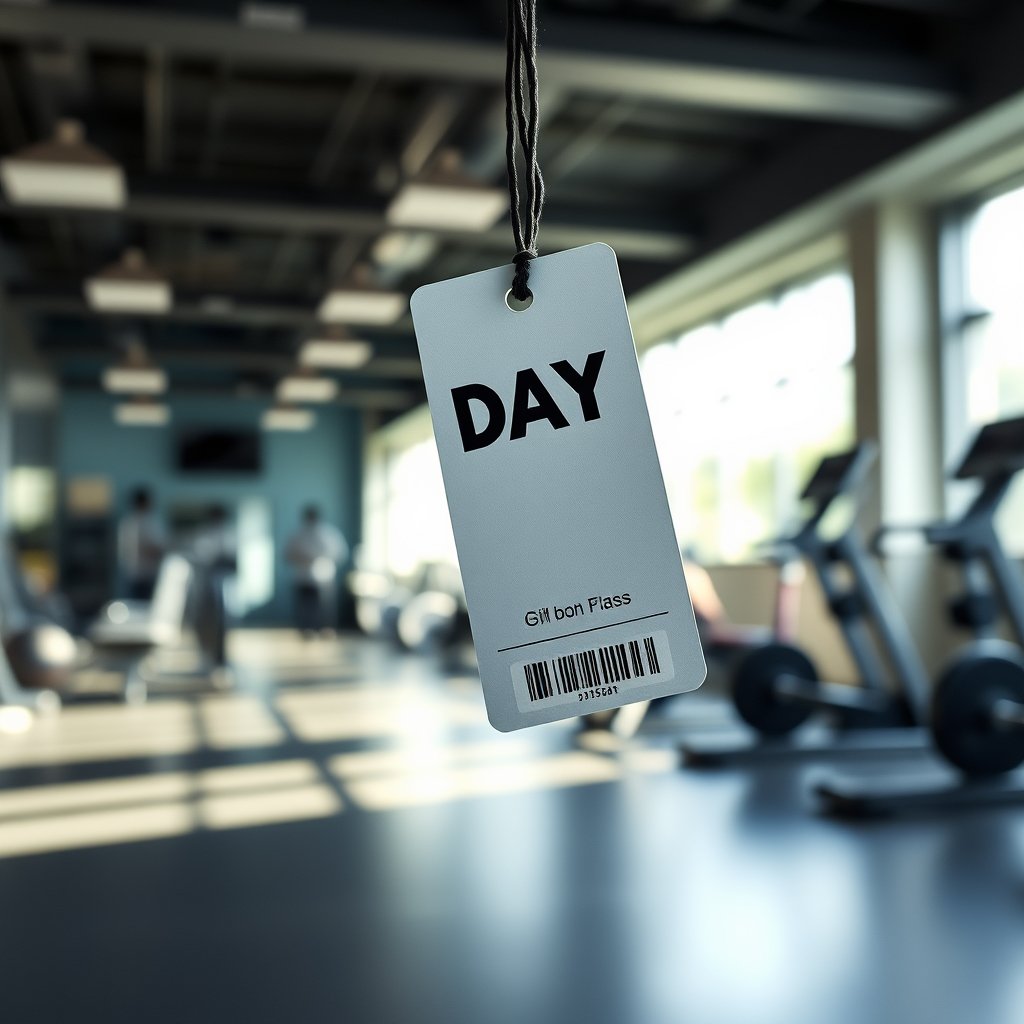 gym day pass, fitness club interior, clean light space, soft natural light, shallow depth of field, bokeh