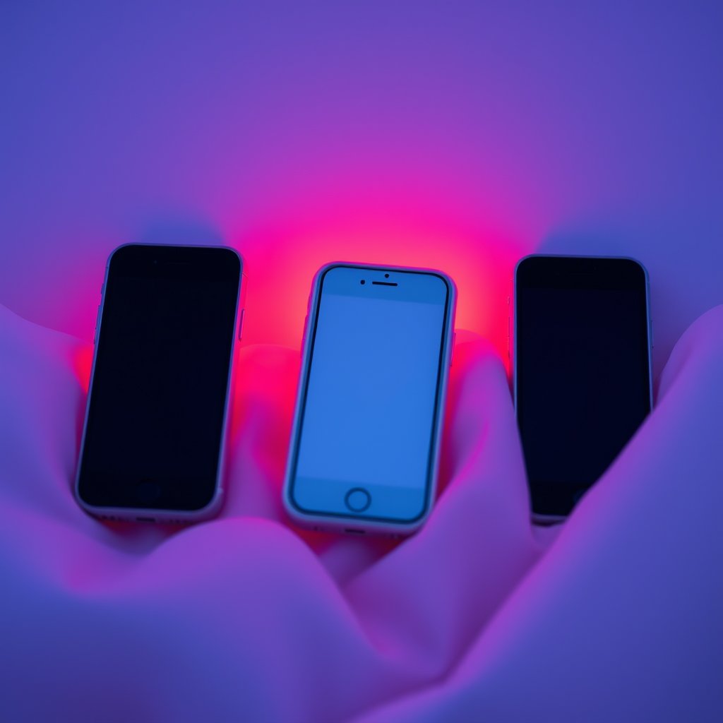 small phones, bright and airy, pastel tones, dreamy aesthetic